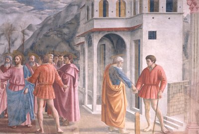 The Tribute Money, from the Brancacci Chapel, c.1426 (detail) by Tommaso Masaccio